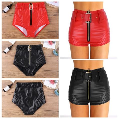 booty shorts leather|Womens Leather Booty Shorts .